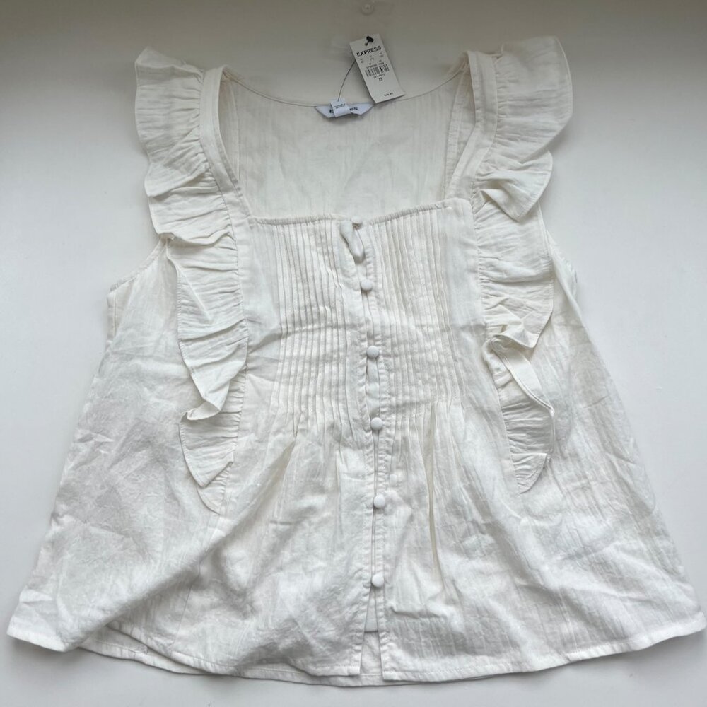 NWT Express Flowy Ruffled Tank Top (XS)